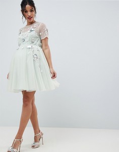 Платье мини с открытой спиной ASOS DESIGN Maternity-Синий