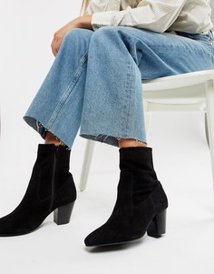 Замшевые ботильоны ASOS DESIGN Rubie-Черный