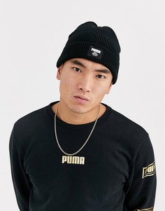Черная шапка-бини в рубчик Puma-Черный