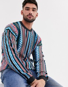 Oversize-джемпер в вертикальную полоску ASOS DESIGN-Мульти