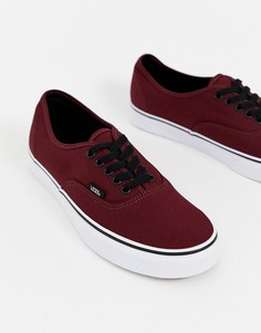 Бордовые кроссовки Vans Authentic-Красный