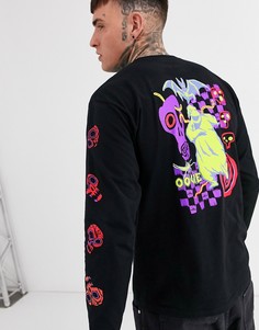 Черная футболка с длинными рукавами и принтом Vans x Disney-Черный