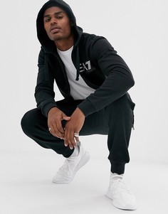 Черный спортивный костюм с логотипом Armani EA7