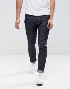 Джинсы узкого кроя из сухого органического денима Nudie Jeans Ecru Embro-Синий