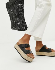 Сандалии-эспадрильи на танкетке XTI-Черный