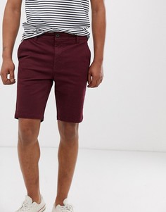 Бордовые шорты чиносы Burton Menswear-Красный