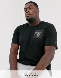 Черная футболка с логотипом New Era Plus - NBA Chicago Bulls-Черный