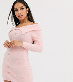 Трикотажное платье миди ASOS DESIGN Petite-Розовый
