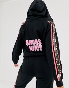 Худи с фирменной лентой Juicy Couture-Черный