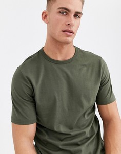 Узкая футболка цвета хаки River Island-Зеленый