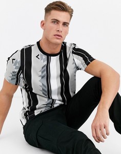 Футболка с ацтекским принтом River Island-Черный