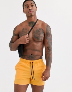 Короткие шорты для плавания ASOS DESIGN-Оранжевый