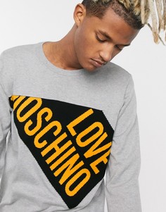 Жаккардовый джемпер Love Moschino-Серый