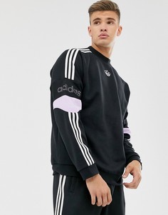 Черный свитшот с логотипом и логотипом adidas Originals