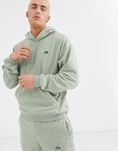 Флисовое худи цвета хаки Nike SB-Зеленый
