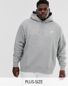 Темно-синее худи Nike Plus Club-Серый