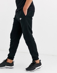 Черные повседневные джоггеры с кромкой манжетом Nike - Club-Черный