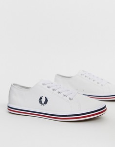 Саржевые кроссовки Fred Perry Kingston-Белый