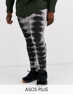 Черные эластичные джинсы с напылением ASOS DESIGN Plus-Черный