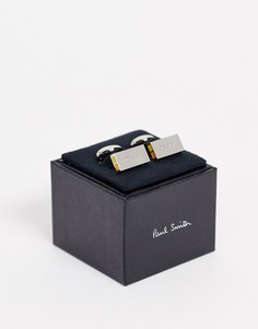 Серебристые запонки в стиле колор блок Paul Smith-Серебряный