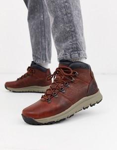 Коричневые кожаные походные ботинки Timberland World-Коричневый