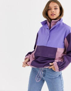 Флисовая куртка с нашивками ASOS DESIGN-Мульти