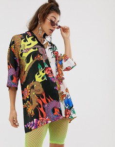 Рубашка с принтом Jaded London-Мульти