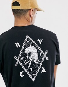 Черная футболка с принтом тигра RVCA-Черный