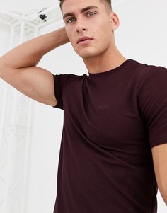 Футболка ягодного цвета в рубчик River Island-Красный