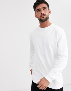 Белый длинный свитшот ASOS DESIGN