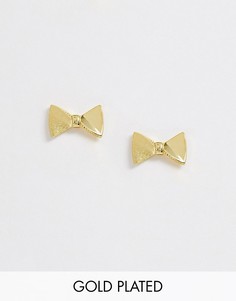 Золотистые серьги-гвоздики Ted Baker Tayal-Золотой
