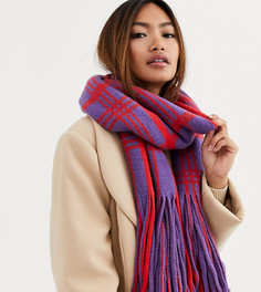 Эксклюзивный красно-фиолетовый шарф в клетку My Accessories London-Мульти