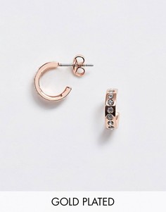 Миниатюрные серьги-кольца цвета розового золота с кристаллами Swarovski от Ted Baker Seeni-Золотой
