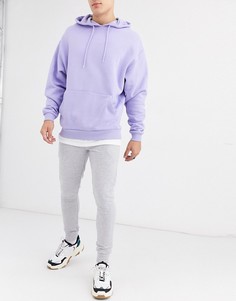 Серые супероблегающие меланжевые джоггеры ASOS DESIGN-Серый