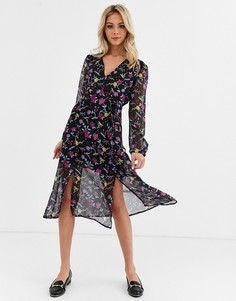 Платье миди с цветочным принтом Glamorous-Мульти