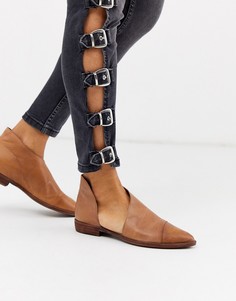 Туфли на плоской подошве Free People-Коричневый