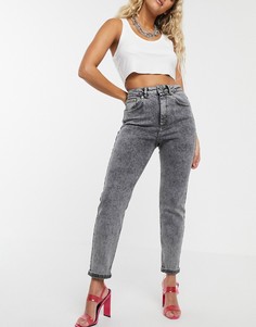 Черные мраморные джинсы слим в винтажном стиле ASOS DESIGN Farleigh-Черный