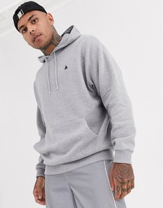 Серый меланжевый oversize-худи ASOS DESIGN