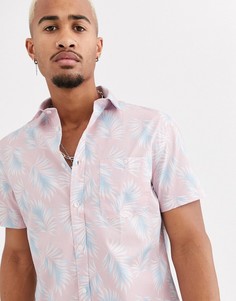 Розовая рубашка с принтом Celio-Розовый
