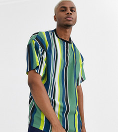 Тканая футболка в вертикальную полоску Reclaimed vintage-Мульти