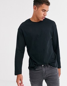 Черный oversize-лонгслив Jack & Jones Originals