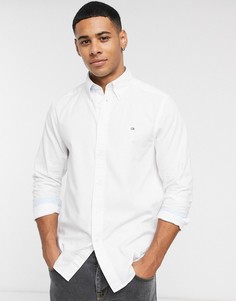 Рубашка с длинными рукавами и логотипом Calvin Klein-Белый