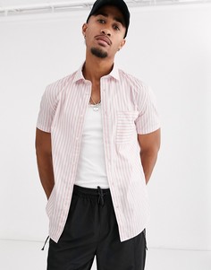 Розовая рубашка в полоску Celio-Розовый