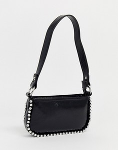 Виниловая сумка на плечо в стиле 90-х ASOS DESIGN-Черный