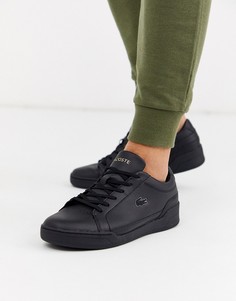 Черные кожаные кроссовки Lacoste Challenge-Черный