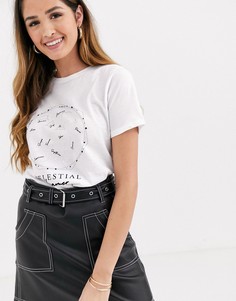 Белая футболка с рисунком New Look-Белый