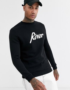 Черный свитшот с принтом ASOS DESIGN