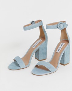 Замшевые босоножки на блочном каблуке Steve Madden-Синий