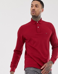 Классическая футболка-поло с длинными рукавами Tommy Hilfiger-Красный