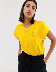 Футболка с логотипом в виде черепа Cheap Monday-Желтый